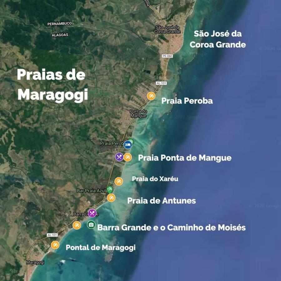 Casa Aconchegante Na Praia De Peroba Марагожи Экстерьер фото